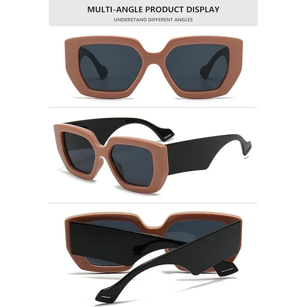 Oversized Square Sunglasses Men's Dark Lens Hip Hop Stylish‎ Party Music Events